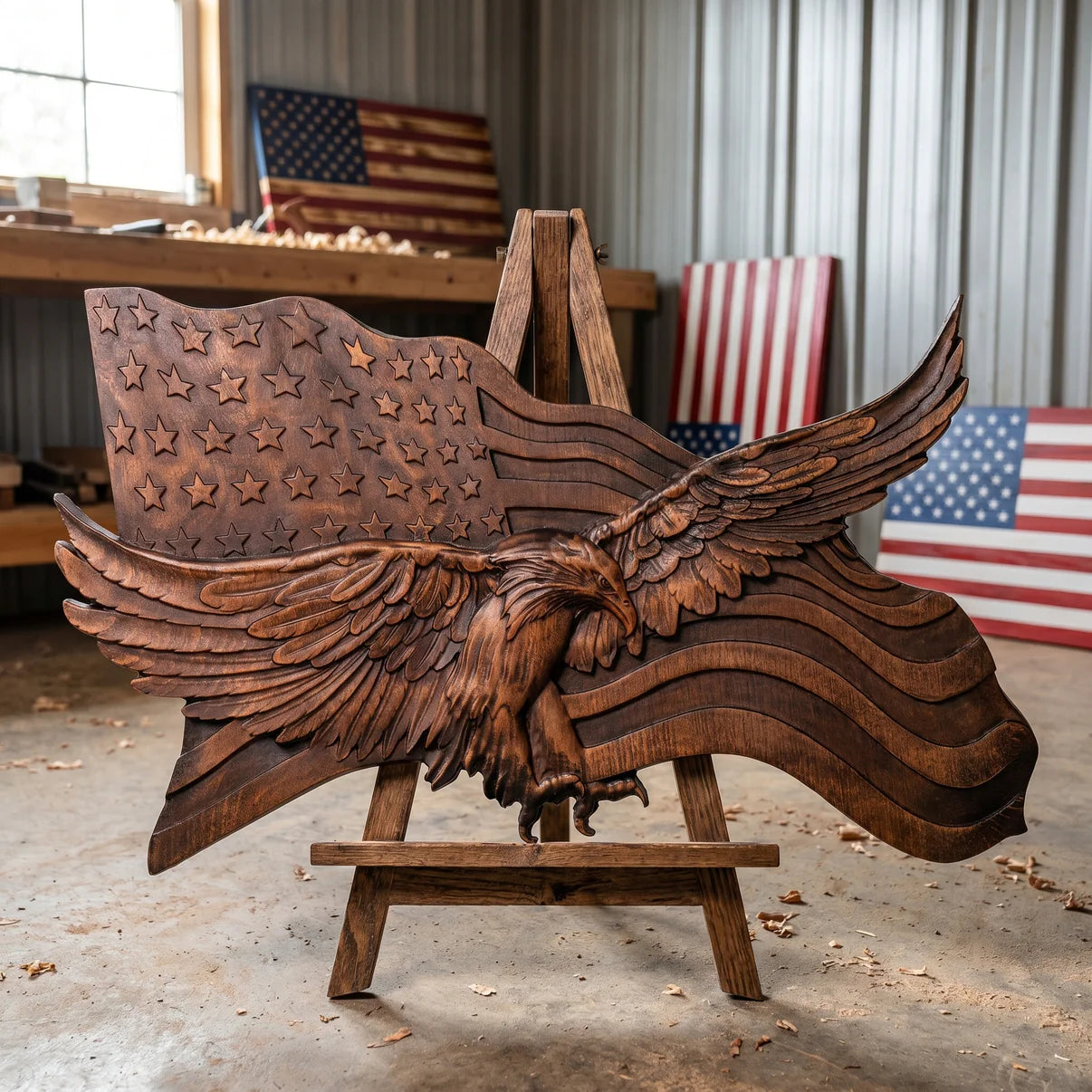 "Wings of Freedom" - Handcrafted Wooden Art
